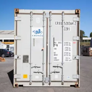 Commercial 40ft refrigerated storage container exterior view