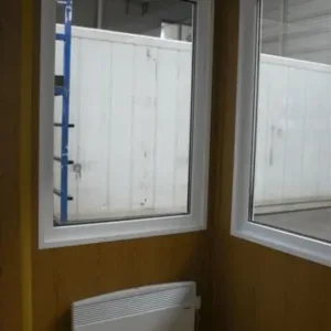 Portable 10ft observation cabin with insulated interior and large viewing windows