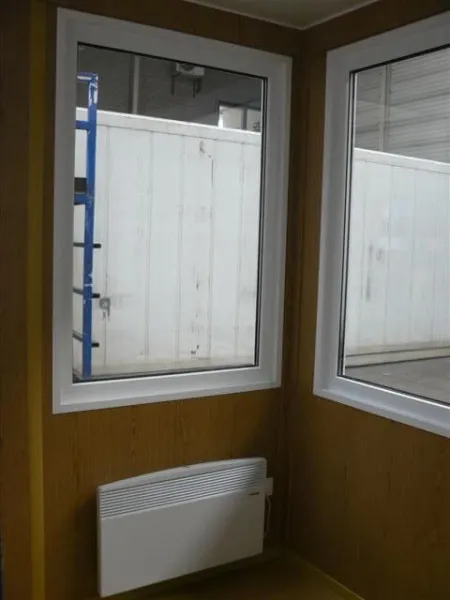 Portable 10ft observation cabin with insulated interior and large viewing windows