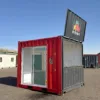 10ft shipping container concession stand with flip-up service window