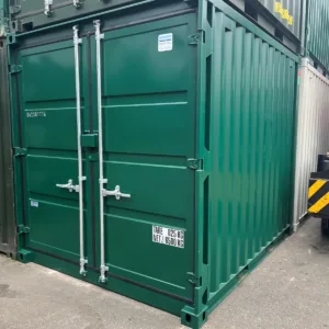 Compact 10ft storage container with marine plywood flooring and ventilation