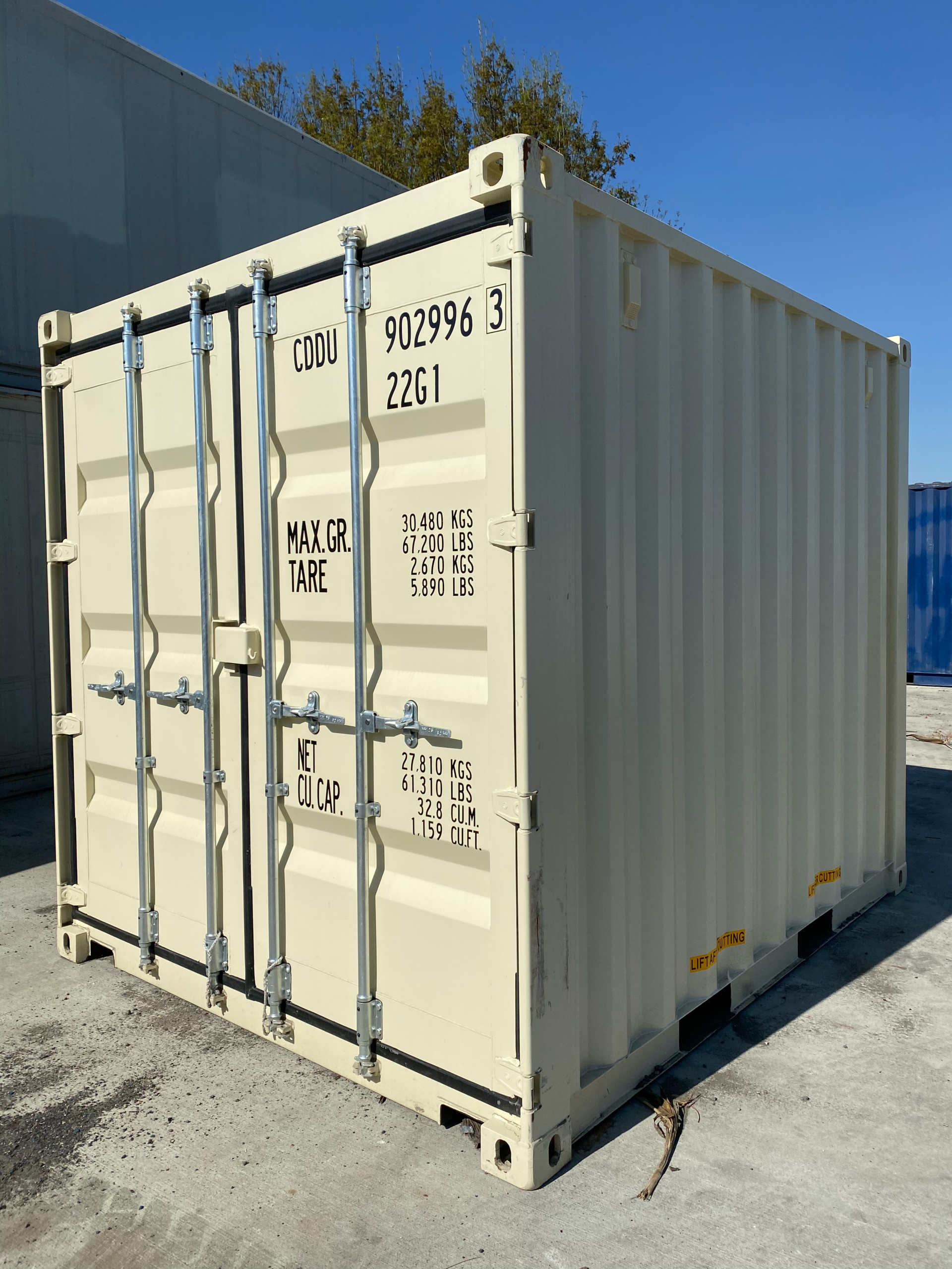10ft Standard Non-Iso Container