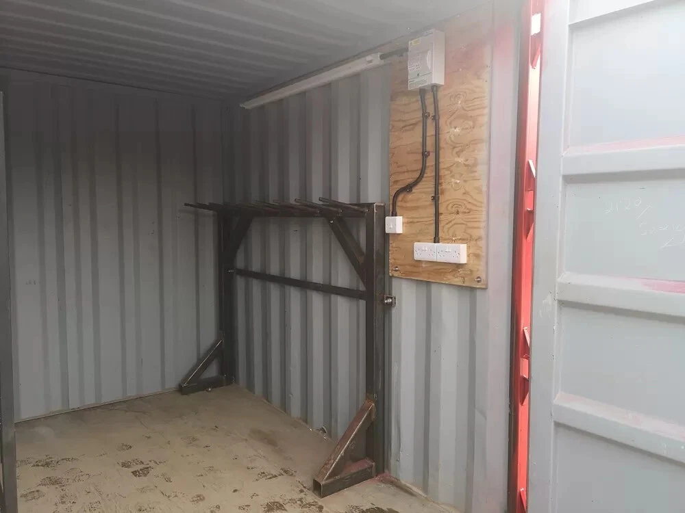 Bespoke 10ft storage container for construction tools and equipment storage