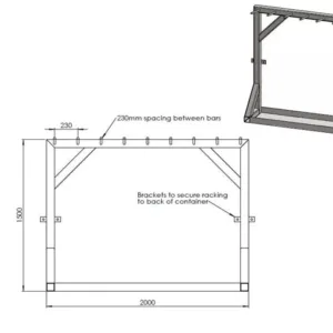 10ft x 8ft steel storage container for rigging loft and tackle storage