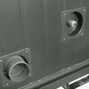 Twin toilet welfare unit with wash basins and extractor fans