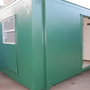 Steel anti-vandal canteen unit for industrial and construction sites