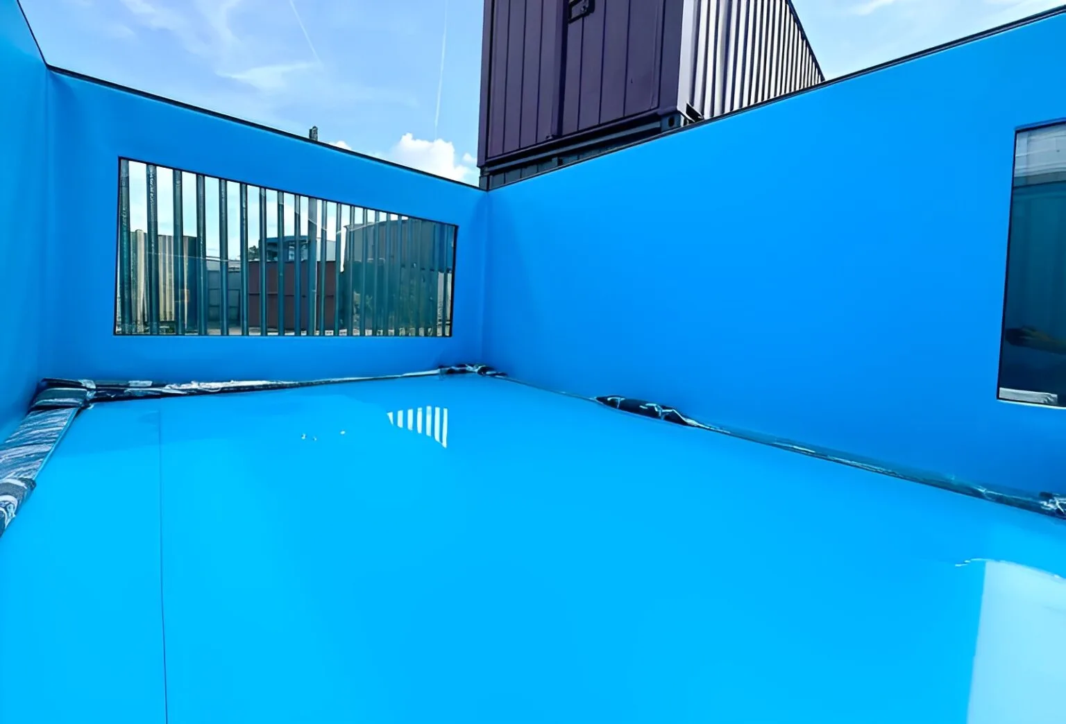 40ft high cube container swimming pool with premium steel construction