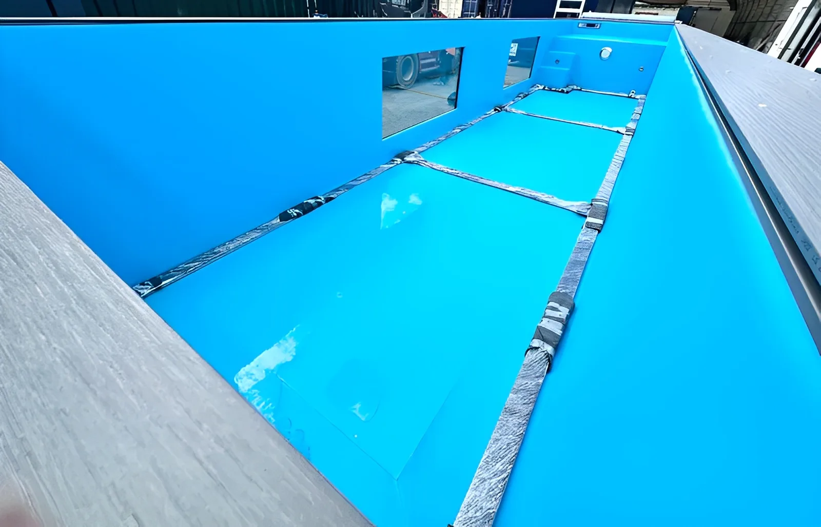 Modern container swimming pool for hotels, resorts, and Airbnb properties