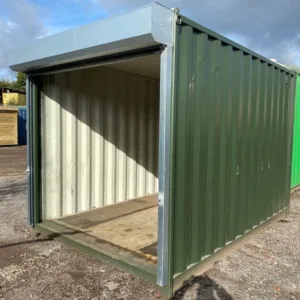Refurbished 15ft storage container with moisture-resistant paint finish