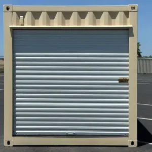 16ft new storage container with roll-up door for secure equipment storage