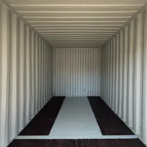 16ft storage container with roll-up door and marine-grade plywood floor