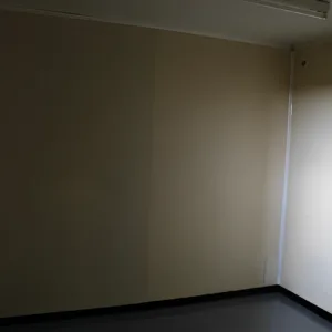 Portable 16ft site office with welfare facilities and secure steel doors
