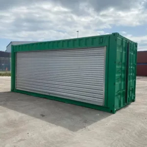 20ft roller shutter conversion container with secure side access door