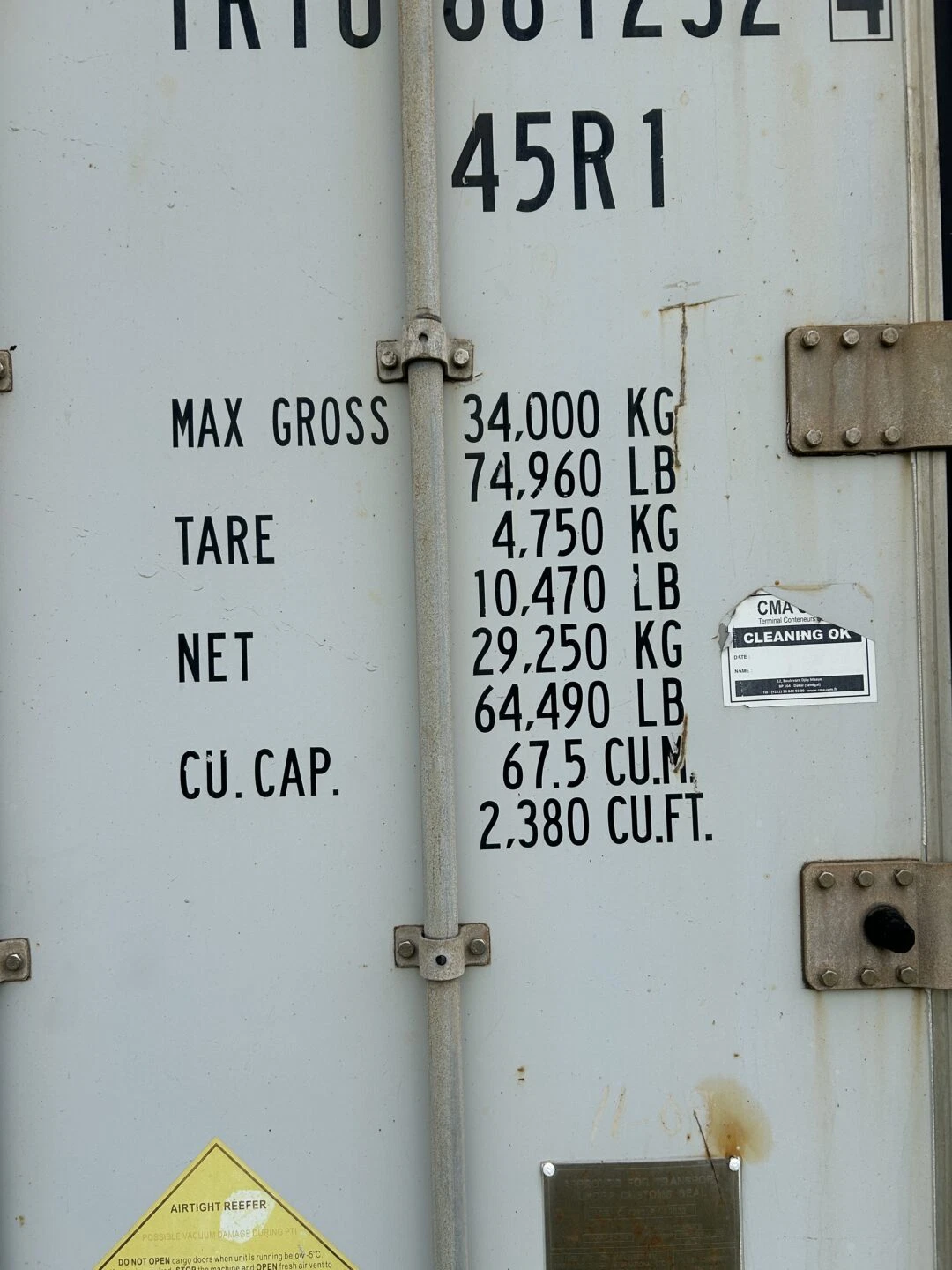 40ft high cube refrigerated shipping container for cold storage applications