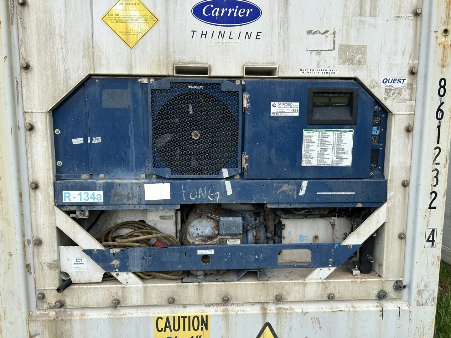 Refrigerated shipping container for frozen food and cold chain logistics