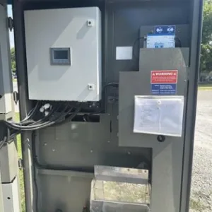 Commercial ice and water kiosk manufactured by Kooler Ice