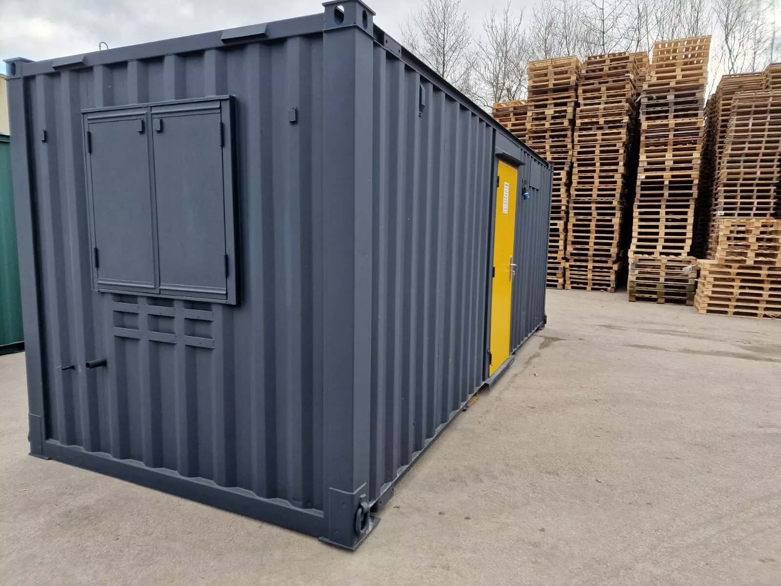 20ft x 8ft anti-vandal office canteen with insulated steel construction