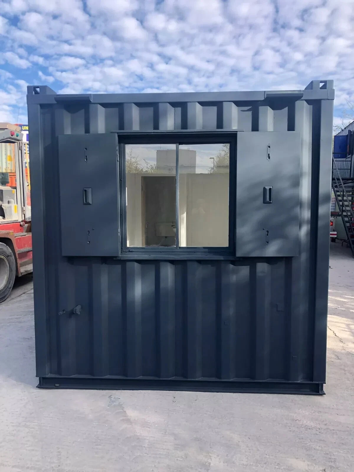 20ft shipping container converted into office, canteen, and welfare unit