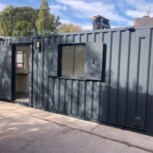 20ft steel office and canteen container with secure anti-vandal design