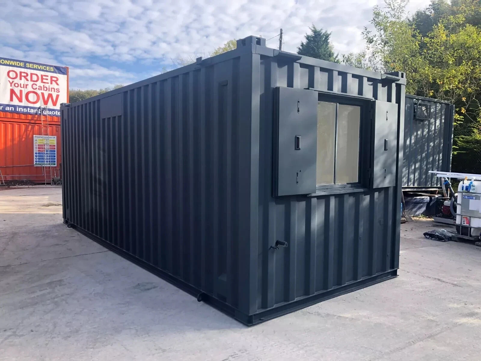 Anti-vandal 20ft site office container with reinforced steel construction