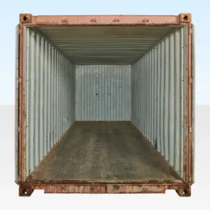 20ft corten steel storage container with double cargo doors and marine plywood floor