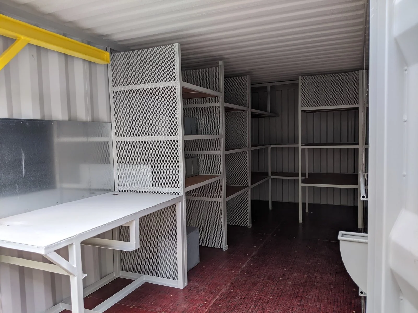 Fully insulated 20ft workshop shipping container with LED lighting
