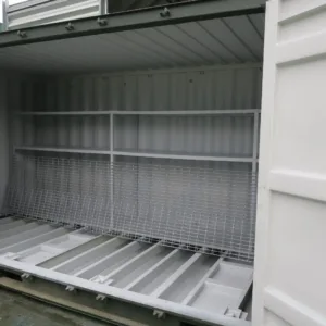 20ft shipping container with integrated spill containment system