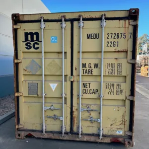 Weather-resistant 20ft Conex container with secure cargo doors