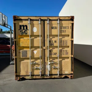 Durable corten steel 20ft storage container with lockable doors
