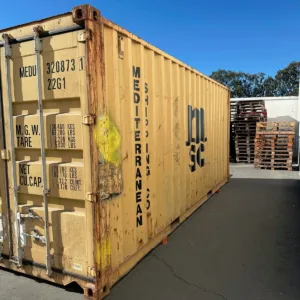 20ft Conex Shipping & Storage Container – Yellow/Gold