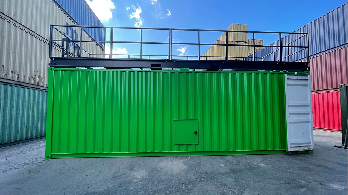 Custom confined space training unit with obstacle courses and entry hatches
