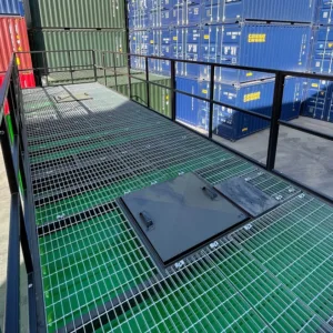 Emergency services training container for SCBA navigation and rescue practice