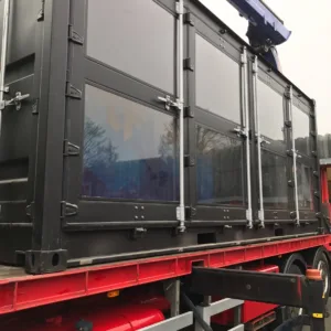 Portable 20ft office container with natural light and double cargo doors