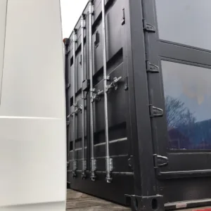 20ft corten steel container with integrated windows for commercial applications