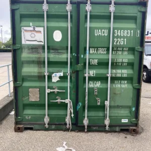 20ft containment storage container with ventilation and lockable double doors