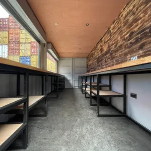 Custom shipping container bar for outdoor events and beverage service