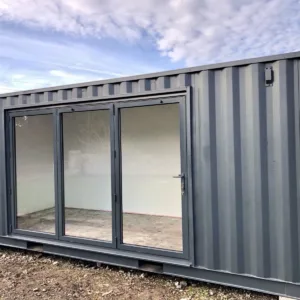 Custom 20ft shipping container office for remote work and fitness use
