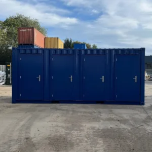 Weatherproof 20ft shipping container with oversized roller shutter door
