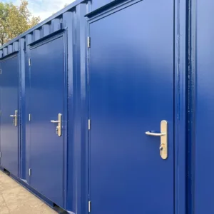 20ft storage container with large roll-up access door and secure locking system