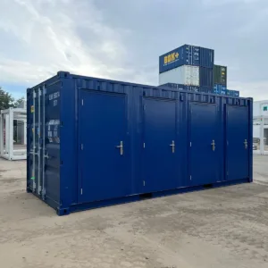20ft corten steel shipping container with oversized roll-up door
