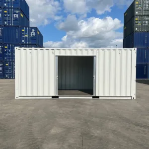 20ft steel shipping container with light grey RAL 7035 exterior coating