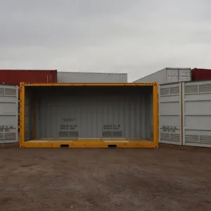 Bunded dangerous goods shipping container for fuel and chemical storage