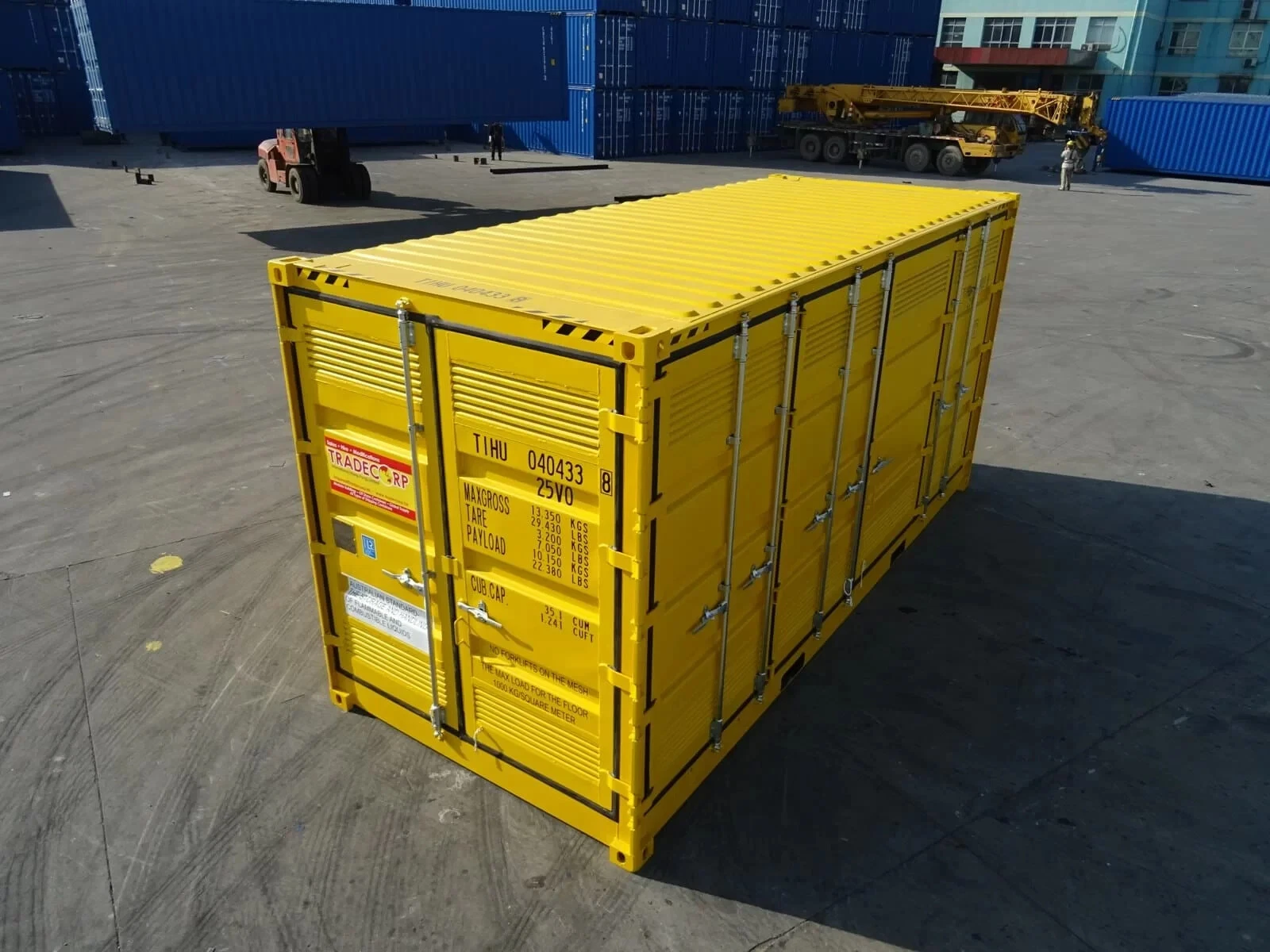 20ft bunded storage container with lockable drainage valve system