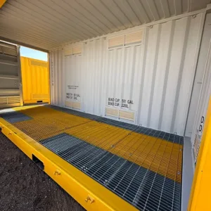 20ft dangerous goods shipping container with bunded floor for hazardous material storage