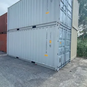 20ft shipping container with full-width double swing doors on both ends