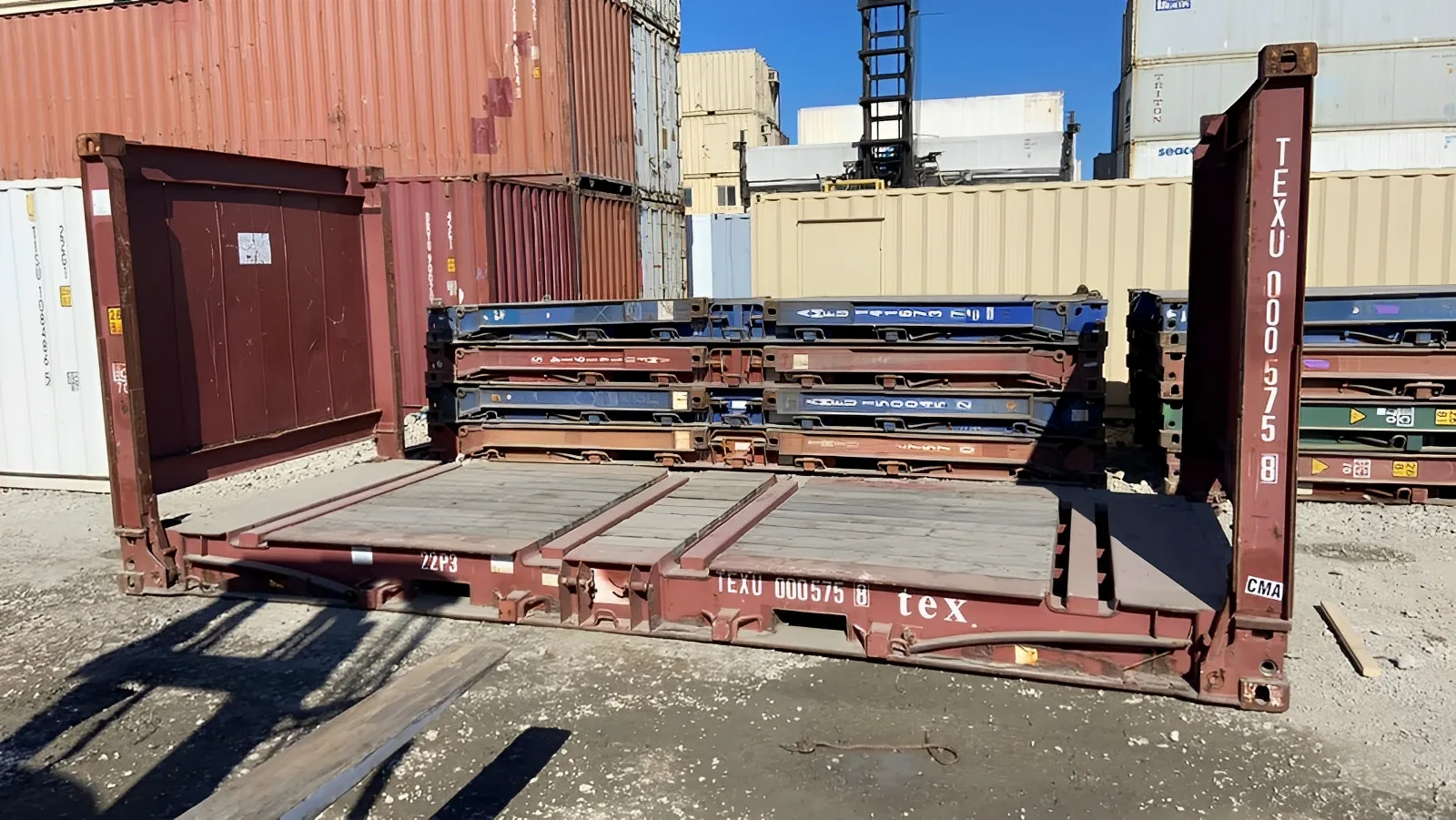 ISO certified 20ft flat rack container with high payload capacity