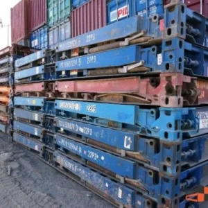 Heavy-duty 20ft flat rack shipping container for machinery and equipment shipping