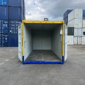 20ft modified shipping container with LED lighting and custom exterior respray