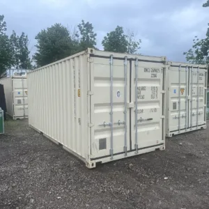 20ft open side shipping container with full-length side access doors and one trip condition