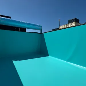 Backyard shipping container pool with integrated filtration and cleaning system